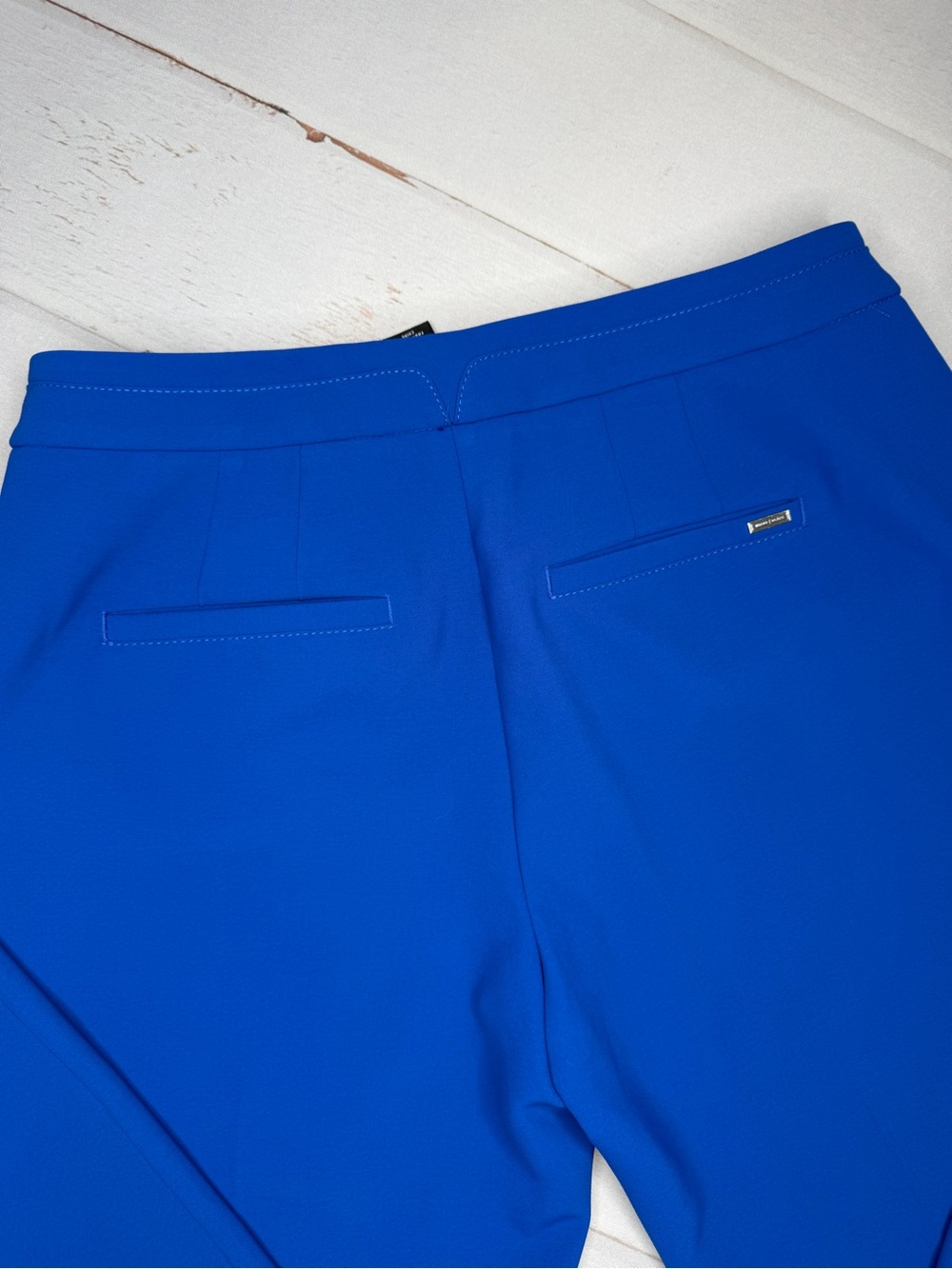 White House Black Market Blue Taper Ankle Pants Size 2R - Picture 3 of 7